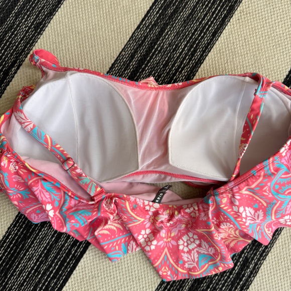 Torrid Women's Pink‎ Floral Swimsuit Bikini Top Size 3 - Picture 8 of 9